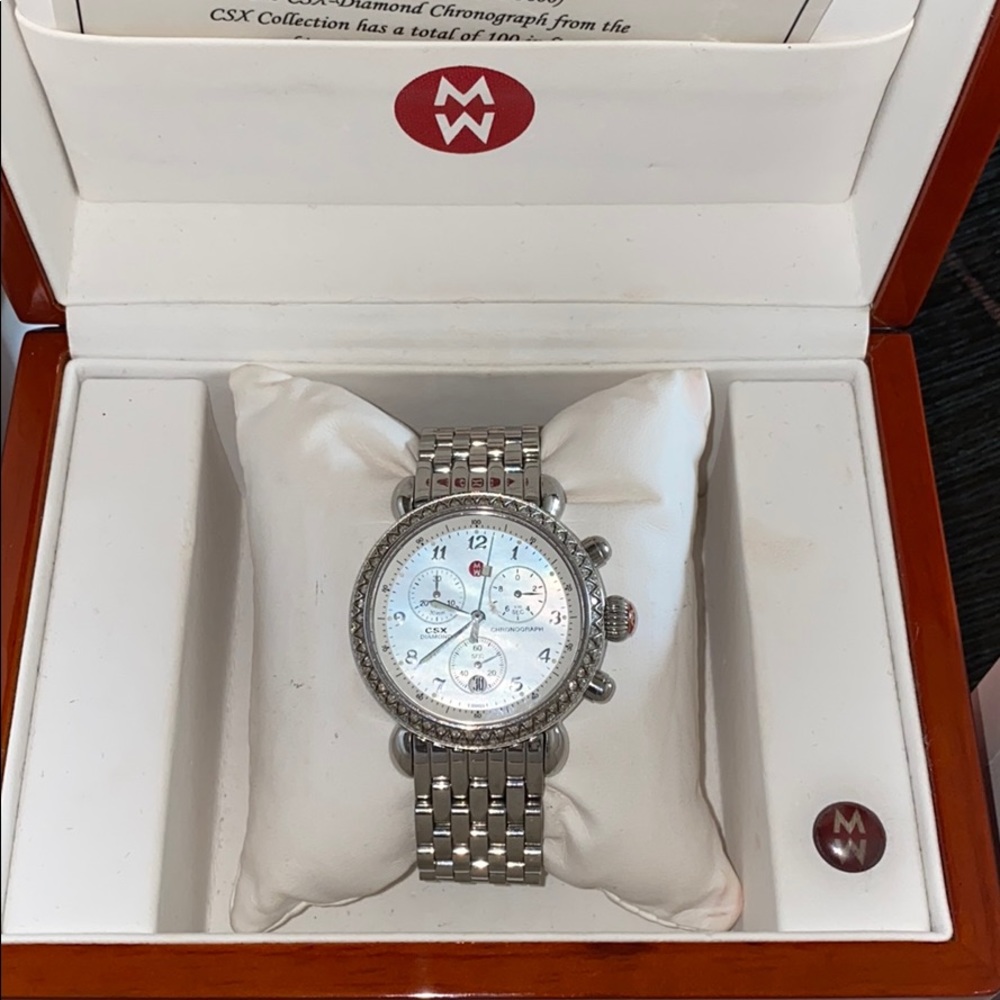 Michelle CSX diamond chronograph watch